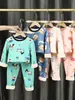 Conjunto de ropa interior térmica con forro polar para niños para el invierno, tops y pantalones de otoño para niños, ropa para casa para estudiantes de primaria, pijamas para niñas