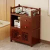 Gabinete de Chá de Mesa Conjunto de Chá Rack de Armazenamento de Chá Suporte de Chá Mesa de Chá Armário de Armazenamento de Ornamentos de Sala de Chá Rack de Exibição de Mesa de Chá