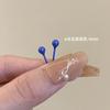Aretes de Biocerámica de Color Simple Dulce Lindo Aretes de Cerámica Aretes para Mujer Dormir Libre Aretes de Cerámica