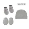 Gorro y Manoplas para Bebé Algodón Infantil Gorro Guantes Set Anti-arañazos Gorro de Hospital para Recién Nacido