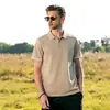 Camisas Polo de Color Sólido al por Mayor para Hombre Verano 2026 Nuevas Camisetas de Manga Corta Estilo Coreano Moda de Tendencia Versátiles Camisetas con Cuello