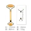 Set de Gua Sha y Rodillo de Jade Amarillo Transfronterizo, Masajeador Facial y para Ojos de Jade Naranja, Dispositivo de Belleza Rodillo de Jade