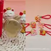 Colgante de oro puro 999 Usagi Gii Kawa de la serie "Hazte Rico Rápido" con cordón para colgar, popular en las transmisiones en vivo de Douyin