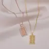 Collar Largo con Colgante de Ábaco Irregular Hueco para Mujer Diseño de Nicho Cadena para Clavícula Cadena para Suéter Accesorios