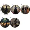 Posavasos de Madera Halloween Festival Clásico Retro Restaurante Vajilla Aislamiento Posavasos para Té Antideslizante Base para Taza Set Festivo