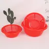 Cesta Tamizadora Redonda de Plástico al por Mayor Cesta Doméstica para Arroz Cesta de Drenaje para Verduras de Cocina Tienda de Dos Yuanios Artículos de Tienda Departamental Cesta para Lavar Arroz