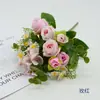 Flores Artificiales, Flores de Seda, Materiales Florales para Bodas, Decoración de Escena para Salón de Bodas, Colores Primaverales de Rosa y Cítricos, Elaboración de Ramos, Ramo de Novia