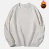 Sudadera de Felpa de Color Sólido con Cuello Redondo Estilo Primavera y Otoño para Hombres y Mujeres con Logo Estampado, Ropa de Trabajo, Uniforme de Clase, Sudadera de Manga Larga Pullover Venta al por Mayor
