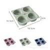 Molde de Silicone para Sabonete Artesanal DIY Molde de Gelo de Furo Único Quatro Furos Molde de Silicone para Bolo de Aromaterapia Molde de Silicone para Bola de Gelo Caseiro
