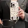 Lanyard de Muñeca con Corazones de Lunares Adecuado para Funda de Teléfono Móvil Apple 16 13Promax Lujo Accesible 15 Sentido de Gama Alta 14 Nuevo Modelo para Mujer