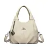 Transfronterizo 2025 Nuevo Bolso de Mano para Mujer Lujoso Cuero Suave Bolso de Hombro para Mujer Retro Color Sólido Gran Capacidad Bolso para Madre