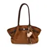 Bolso de Mano Retro de Gamuza Mate para Mujer 2026 Nuevo Otoño Invierno Súper Caliente Gran Capacidad para Viajar al Trabajo Bolso de Hombro Único