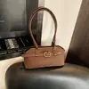 Bolso de Axila Retro de Gama Alta para Mujer 2025 Otoño e Invierno Nuevo Bolso de Hombro Satchel de Moda Bolso Baguette de Nicho para Viajes