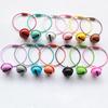 Criativo macaron cor Bell chaveiro estudante ID saco de escola boneca ornamentos fio anel chaveiro pingente