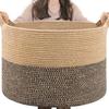 Fabricante Original Cesta de Almacenamiento de Cuerda Tejida Amazon Alta Resistencia y Alta Elasticidad Cesta de Lavandería Cuerda de Algodón Cesta para Ropa Sucia