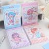 Série de cadernos B6 Qi girl com fecho magnético, capa dura, páginas coloridas, caderno de anotações manual