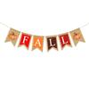 Banner de Festa de Ação de Graças Bandeira Decorativa Abóbora Colorida FELIZ OUTONO Sackcloth Swallowtail Pull Flag Pull Flower