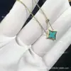Casa del Burro Versión Alta Collar de Trébol de Diamante Pulsera de Cuatro Flores Fritillaria Anillo Vintage Juego de Joyería