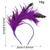 Diadema de Plumas de Colores de Amazon Tocado para Fiesta Festiva Carnaval Actuación Baile Decoración Diadema Accesorios para el Cabello Accesorios