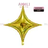 Globos de Película de Aluminio con Forma de Estrella de Cuatro Puntas de 10 y 24 Pulgadas Decoraciones para Fiestas de Cumpleaños Infantiles Arreglos de Boda Decoraciones de Globos al por Mayor