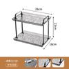 Suporte de Xícara de Chá Plástico para Armazenamento Sala de Jantar Luxo Leve Bandeja de Armazenamento de Mesa de Camada Dupla Prateleira de Armazenamento Mesa de Frutas Utensílios de Mesa Bandeja de Armazenamento com Drenagem