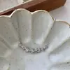 Collar de Plata de Ley S925 con Diamantes Incrustados, Forma de Lágrima Entrelazada, para Mujer, Estilo Japonés de Lujo Ligero, Diseño de Nicho, Cadena para Clavícula, Popular en Xiaohongshu