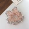 Celebridade da Internet Avançada Luxo Leve Organza Strass Anel de Colon Corda de Cabelo Cauda de Pato Elástico Alto Tendão de Borracha Corda de Cabelo Acessórios de Cabelo