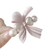 ¡Dulce pero no demasiado dulce! ¡Exquisito Pasador de Pelo con Lazo de Perlas! Pinza de Pato de Gama Alta, Dulce Pinza para el Cabello para Mechones Sueltos, Anillo para el Cabello Lateral