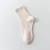 Calcetines Blancos para Mujer, Algodón Puro Cortos para Otoño e Invierno, 7A Antibacterianos, Desodorantes, Absorbentes de Sudor, Calcetines Deportivos de Media Pantorrilla, Calcetines Zhuji