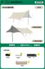 Carpa Cenador Exterior Camping Parasol Hexagonal Revestimiento Negro Recubierto de Plata Cortina Engrosada Protección Solar Pérgola Equipo de Camping Picnic
