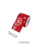 Cinta de lino sintético en stock para decoraciones navideñas, cinta navideña impresa a medida con purpurina, transfronterizo a medida
