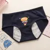Ropa interior algodón antibacteriana caricatura periodo fisiológico transpirable sin costuras pantalones fisiológicos anti-fugas laterales entrepierna bragas menstruales mujeres