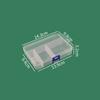 Caja de Plástico PP Transparente para Piezas de Ferretería, Exhibición de Herramientas y Caja de Organización, Caja de Almacenamiento para Hilo y Agujas, Caja para Empaque de Muestras de Equipo de Pesca