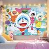 Anime Doraemon Dibujo Animado Lindo Estilo Sanador Tela Colgante Tela de Fondo para Fotos de Celebridades de Internet Cubre Cama para Dormitorio Tela Colgante
