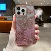 Capa de Celular Borboleta com Diamantes Pontilhados Tridimensionais Adequada para Apple 16Promax Tendência 15 Estilo Menina 14/13 Buraco Grande Capa Macia