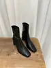 Botines de Tacón Grueso para Mujer 2026 Otoño/Invierno Nuevos Botines para Mujer Punta Cuadrada Botines Cortos Tacones Altos Botas Martin Adulto