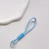 Correa de Muñeca Trenzada Estilo Ins Lanyard Nudado Cuerda Corta de Silicona Colgante Antiperdida para Teléfono Dopamina