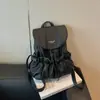 Mochila feminina versátil estilo retrô com blocos de cor, para uso transfronteiriço, 2026, versátil, fashion, de alta qualidade, bolsa de mão moderna