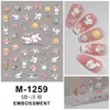 Carcasa Estampada del Pequeño Libro Rojo Pegatinas para Uñas Mariposa Serpentina Aurora Uñas Color Rosa Glaseado Tridimensional Avanzado