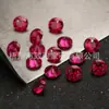 Pedra solta de corindo vermelho Círculo 5 #, rubi sintético redondo de furo único, resistente a altas temperaturas, pode ser cravejado com cera