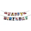 Decoraciones para Fiesta de Cumpleaños con Tema de Autos Vajilla Desechable Platos de Papel Vasos de Papel Bandera de Carreras Toppers para Pasteles