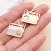 Accesorio de aleación con goteo de aceite, nota musical de guitarra, violín, piano, colgante para collares, llaveros y joyería DIY