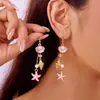 Brincos de Concha e Estrela do Mar de Verão Frescos, Venda Quente Transfronteiriça Europeia e Americana, Brincos Pendentes de Design Exclusivo, Exquisitos e Versáteis