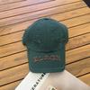 Nueva gorra de béisbol 2024 NEGRA desgastada con letra bordada, gorra con visera rota, estilo coreano, personalidad callejera, sombrero de copa blanda
