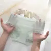Panty de encaje de seda helada sin costuras de color liso de cintura media para mujer, de verano, transpirable, antibacteriano en la entrepierna para mujer