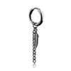 Marca popular pendientes de acero inoxidable hip hop cadena de moda accesorios de hoja clip para oreja personalizado joyería de oreja de hombre de moda venta al por mayor