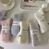 Calcetines Gruesos Cálidos de Terciopelo de Visón para Otoño e Invierno, Calcetines de Piso para Mujer de Media Pantorrilla, Calcetines Largos de Gasa con Puntos, Estilo Japonés, Calcetines Apilados para Instagram