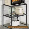 Estante de Almacenamiento para Cocina, Estante para Colocar Microondas, Horno y Arrocera en la Parte Superior del Refrigerador, Estante Retráctil Multifuncional para Almacenamiento de Ollas