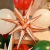 Globo de Lámina de Aluminio Estrella Explosiva de Forma Especial de una Pieza Decoración de Fondo para Fiesta de Cumpleaños, Boda, Hotel, Diseño de Centro Comercial, Gas Erizo