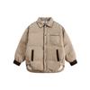 Northern Boundary Marca de Moda Americana Masculina Inverno 2025 Novo Jaqueta de Algodão com Gola Reversível Patchwork Workwear Casaco Grosso Quente